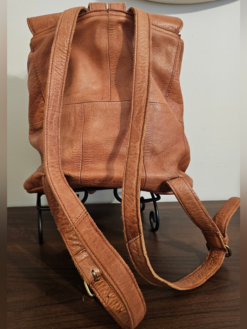 Day & Mood Leather Drawstring Backpack - Picture 3 of 9